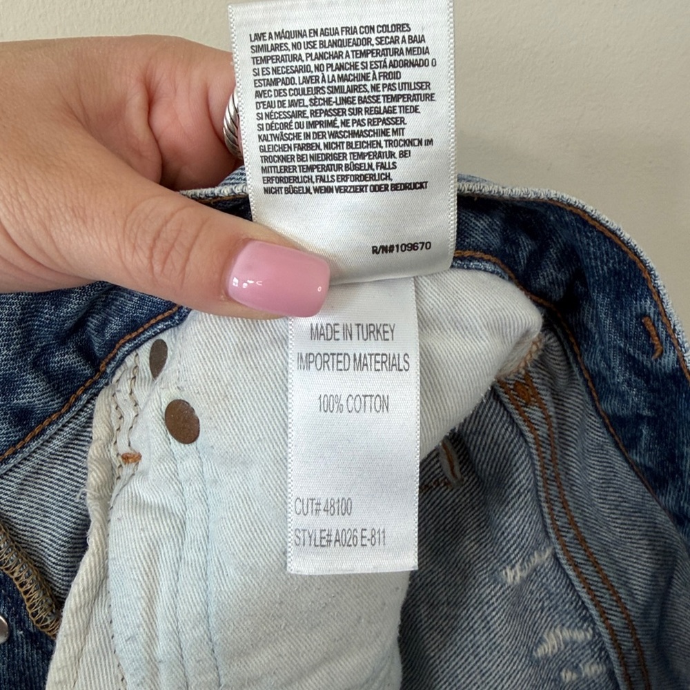Agolde Parker Vintage Cut Off Short Dark Swapmeet Size 28 - Picture 7 of 7